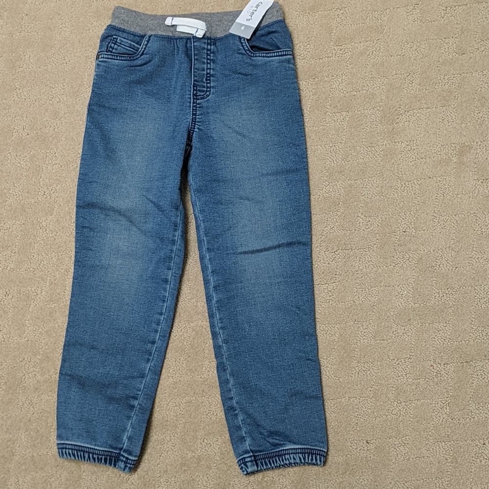 NEW with tags Carter's pull on jeans size 6